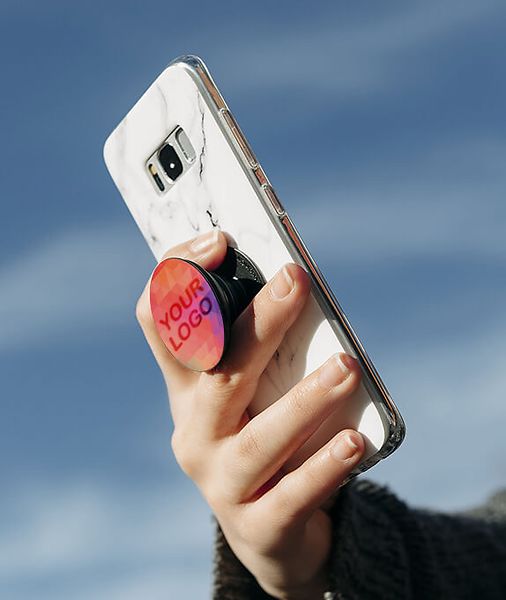 Aito Popsocket omalla logolla.